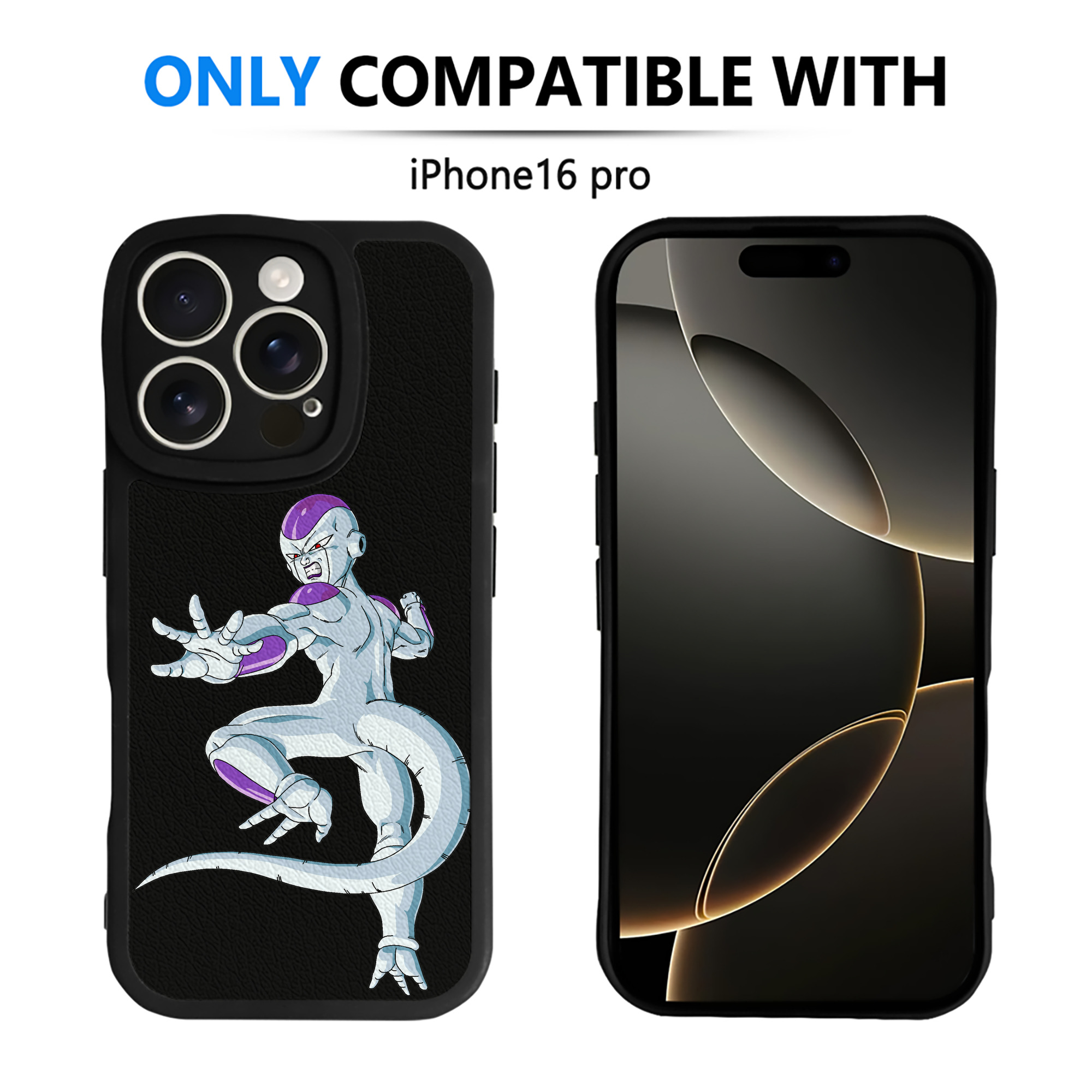 （画像用） ドラゴンボール フリーザ DRAGON BALL Frieza 【iPhone 16シリーズ対応】シリコンスマホケース（レザー調） 材質：シリコン